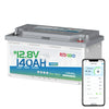 Redodo Batterie Lithium LiFePO4 12V 140Ah H190 Bluetooth - BMS 150A - sous le siège du camping-car