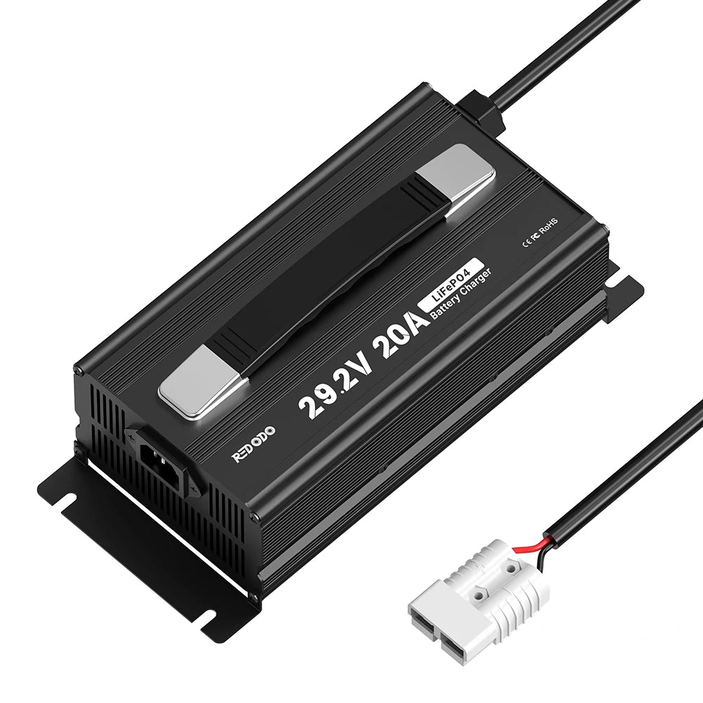 Chargeur Batterie LiFePO4 29.2V 20A étanche IP67 - Pour Voiturette Golf, Camping-car, Bateau, Solaire, Multi-protections