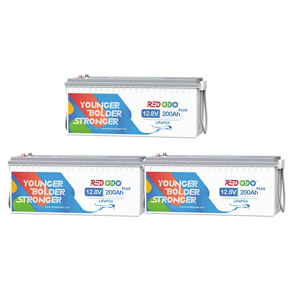 Redodo Batterie Lithium LiFePO4 12V 200Ah Plus - BMS 200A