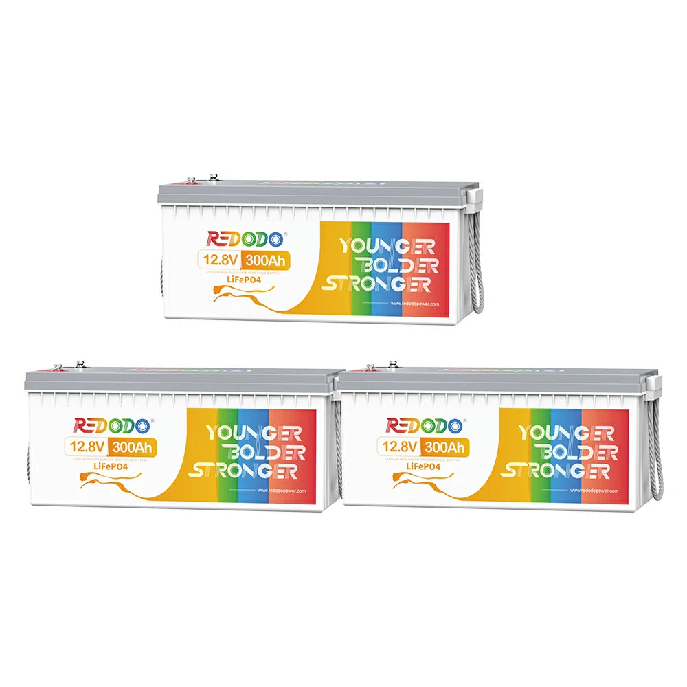 [Précommande] Redodo Batterie Lithium LiFePO4 12V 300Ah - BMS 200A - Panneau Solaire, Camping-Car