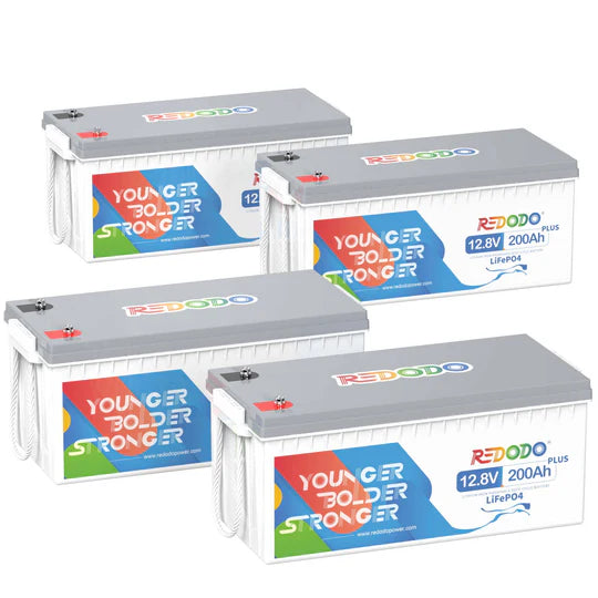 Redodo Batterie Lithium LiFePO4 12V 200Ah Plus - BMS 200A