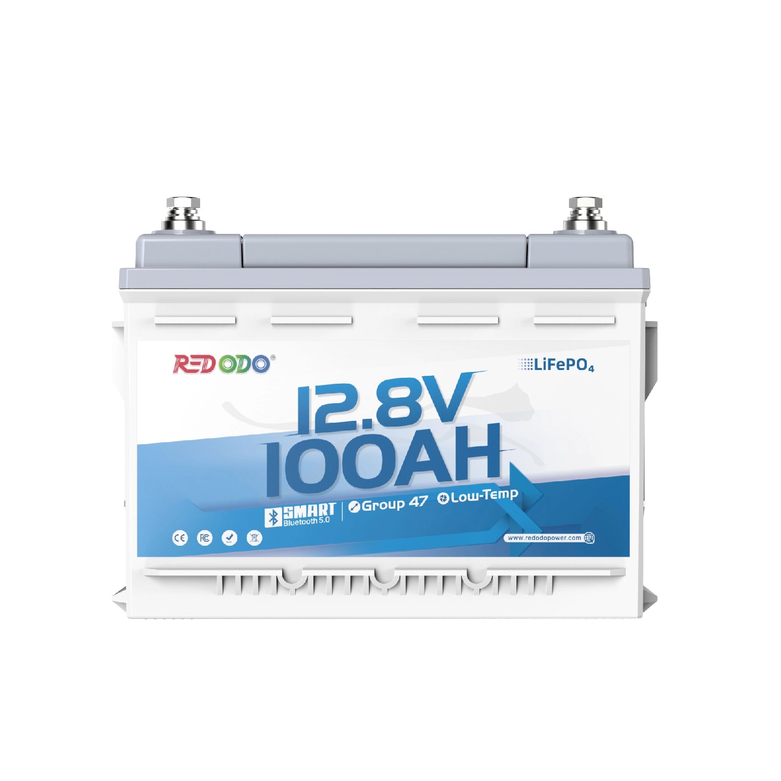 Redodo 12V 100Ah H168 – Batterie LiFePO4 Bluetooth sous siège pour camping-car 【Early Bird Code: H168new】】