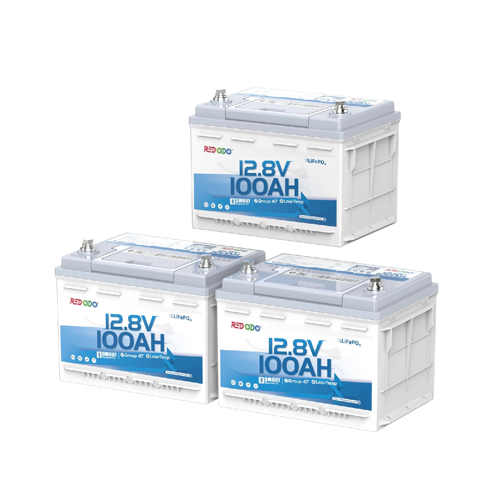 Redodo 12V 100Ah H168 – Batterie LiFePO4 Bluetooth sous siège pour camping-car 【Early Bird Code: H168new】】
