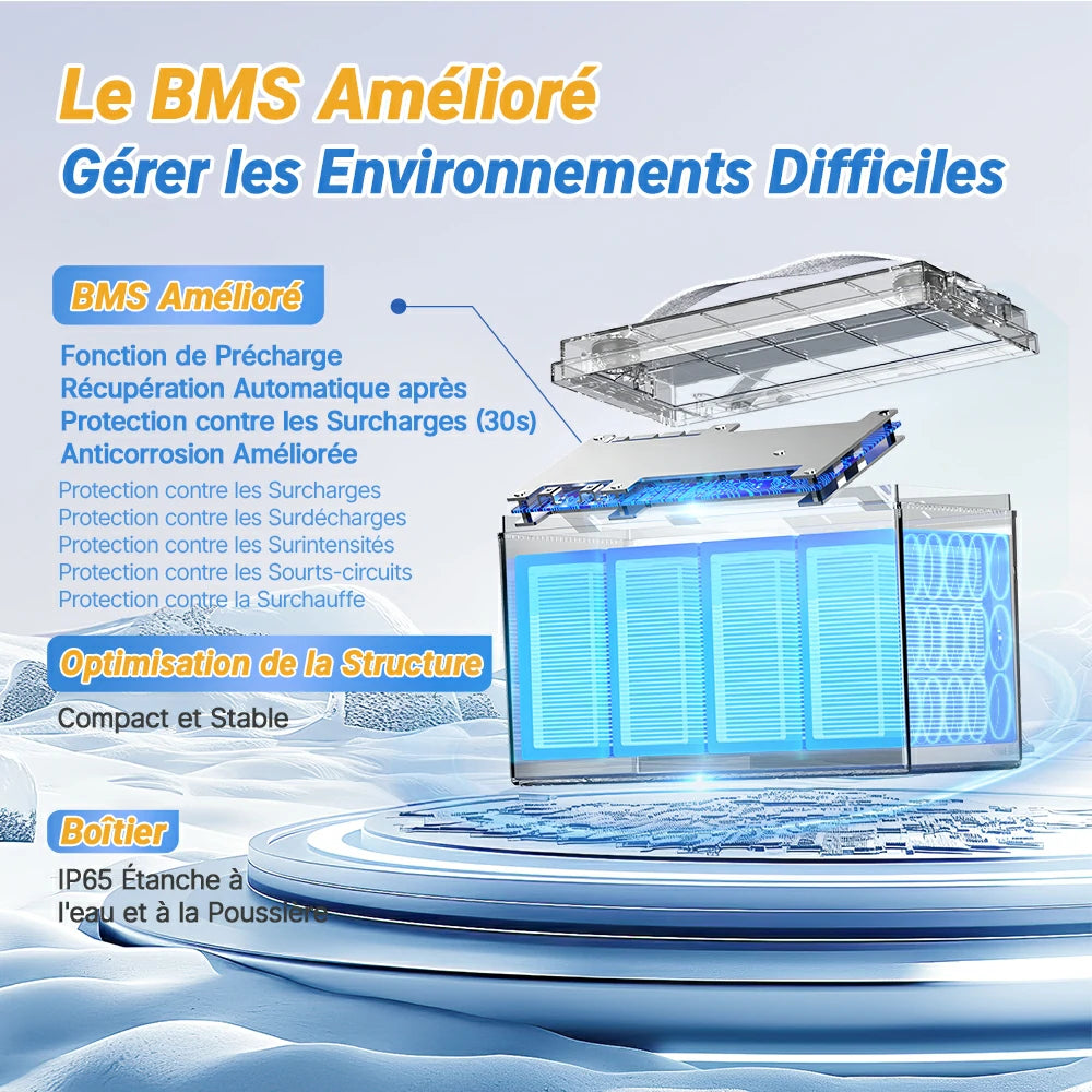 Redodo Batterie Lithium LiFePO4 12V 100Ah - Prot. basse temp.