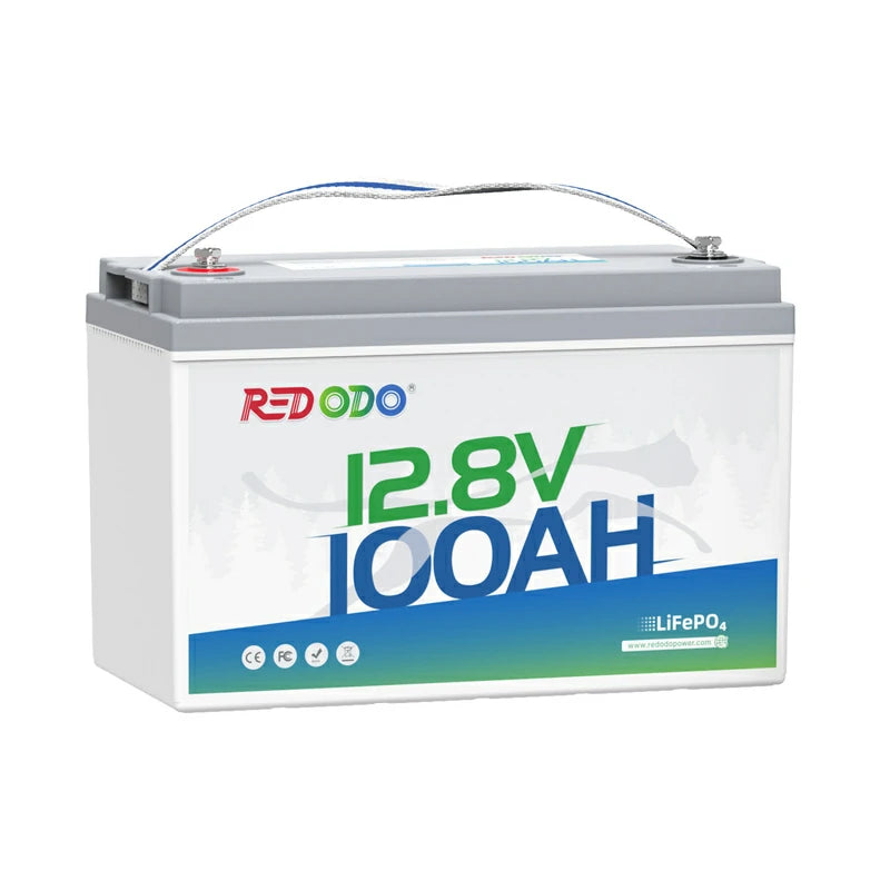 Redodo Batterie Lithium LiFePO4 12V 100Ah - Batterie Solaire，Cellule de Qualité EV