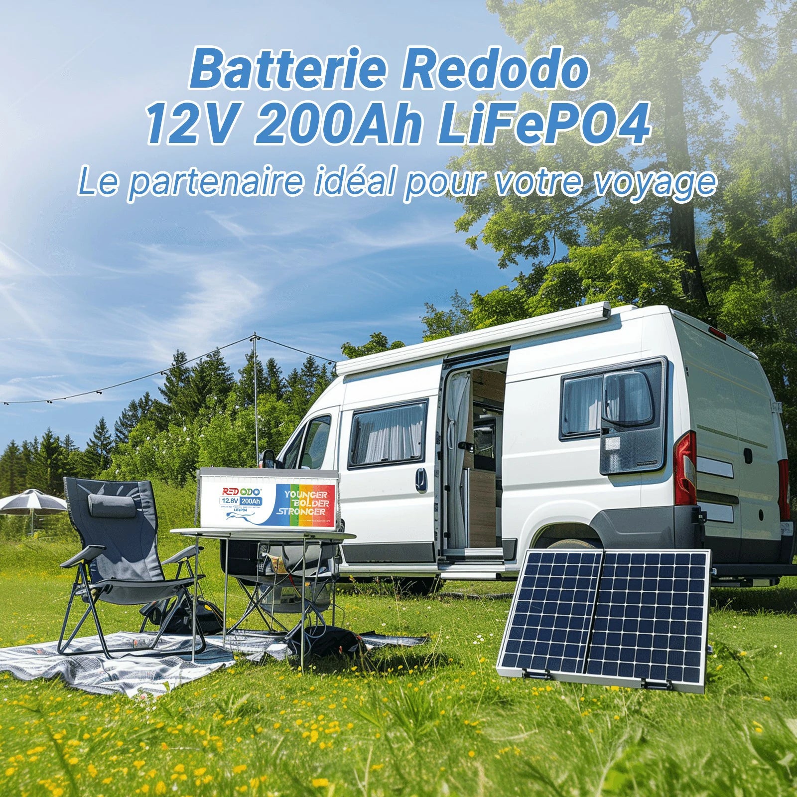 Redodo Batterie Lithium LiFePO4 12V 200Ah