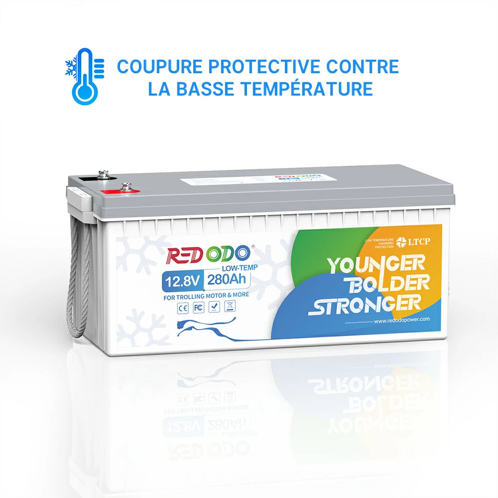 Redodo Batterie lithium LiFePO4 12V 280Ah Basse Température