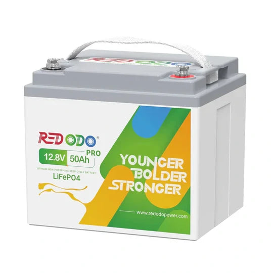Batterie Redodo LiFePO4 12V 50Ah avec design compact et performance stable