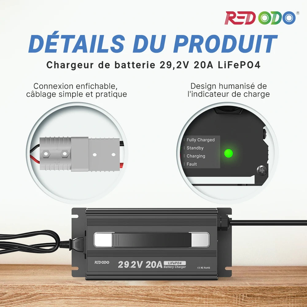 LiFePO4 14,6 V 20 A oplader voor 12 V (12,8 V) lithium-ijzerfosfaat batterijlader snel opladen beschermt de accu LiFePO4 14,6 V 20 A oplader voor 12 V (12,8 V) lithium-ijzerfosfaat batterijlader snel opladen beschermt de accu