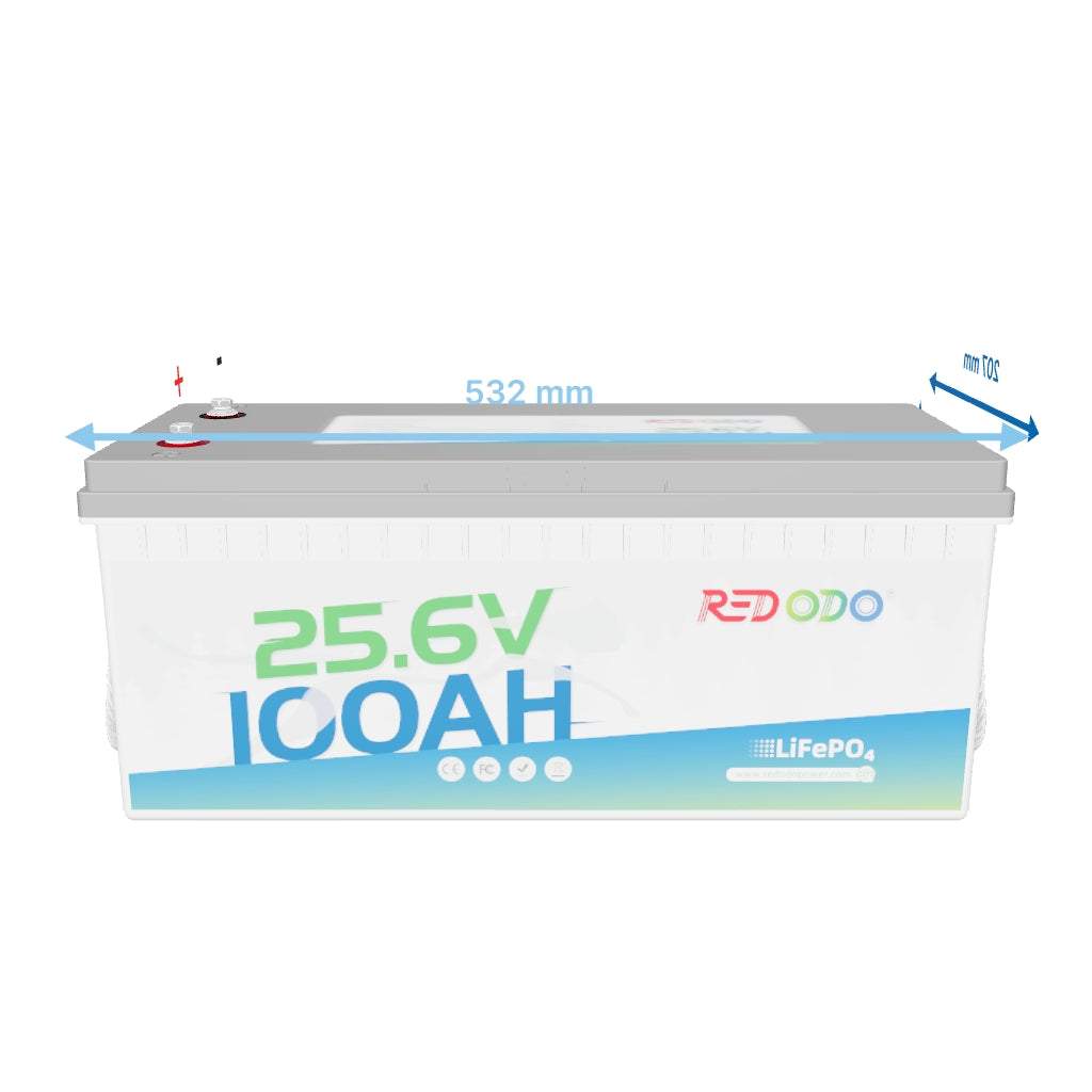 Redodo Batterie Lithium LiFePO4 24V 100Ah