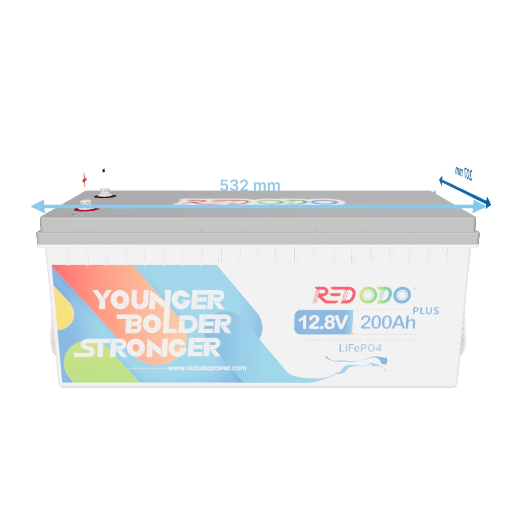 Redodo Batterie Lithium LiFePO4 12V 200Ah Plus - BMS 200A